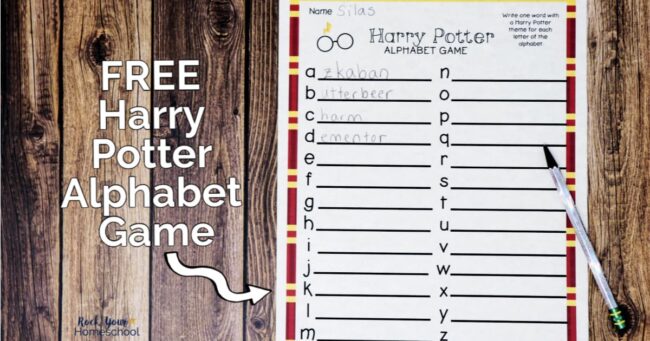 Harry Potter-Inspired Alphabet Game (Free Printable)