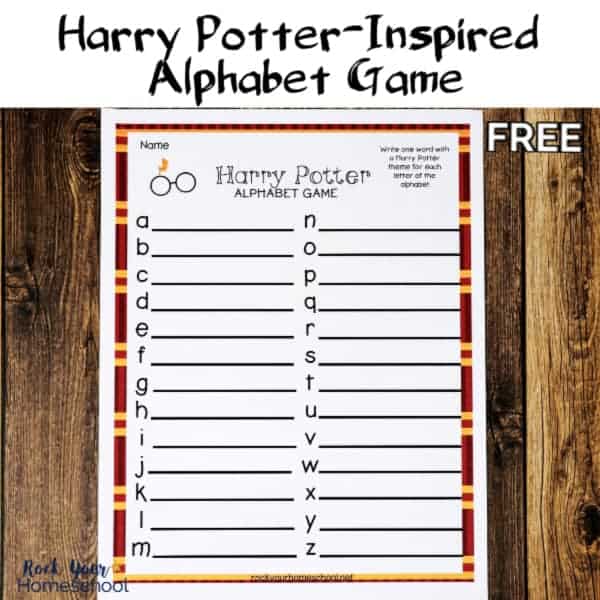 This Harry Potter-Inspired Alphabet Game is a fun activity to enjoy with your Harry Potter fans.