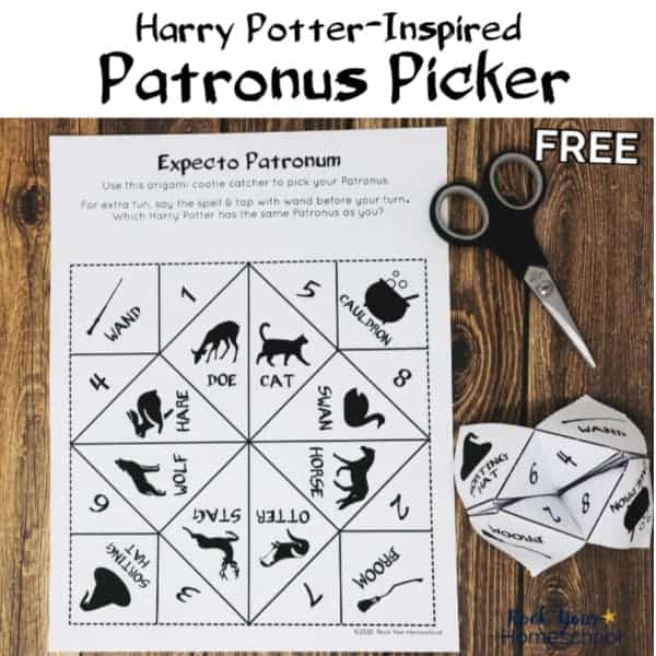 Have magical Harry Potter fun with this free printable Patronus Picker.