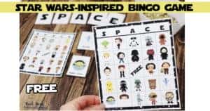 Your Star Wars fans will love this free printable Star Wars-inspired bingo game pack.