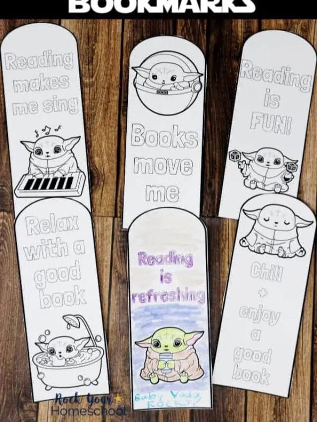Free Baby Yoda Coloring Bookmarks