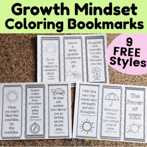 These 9 free growth mindset coloring bookmarks are the perfect activities for teaching & practicing growth mindset in a creative way with kids.