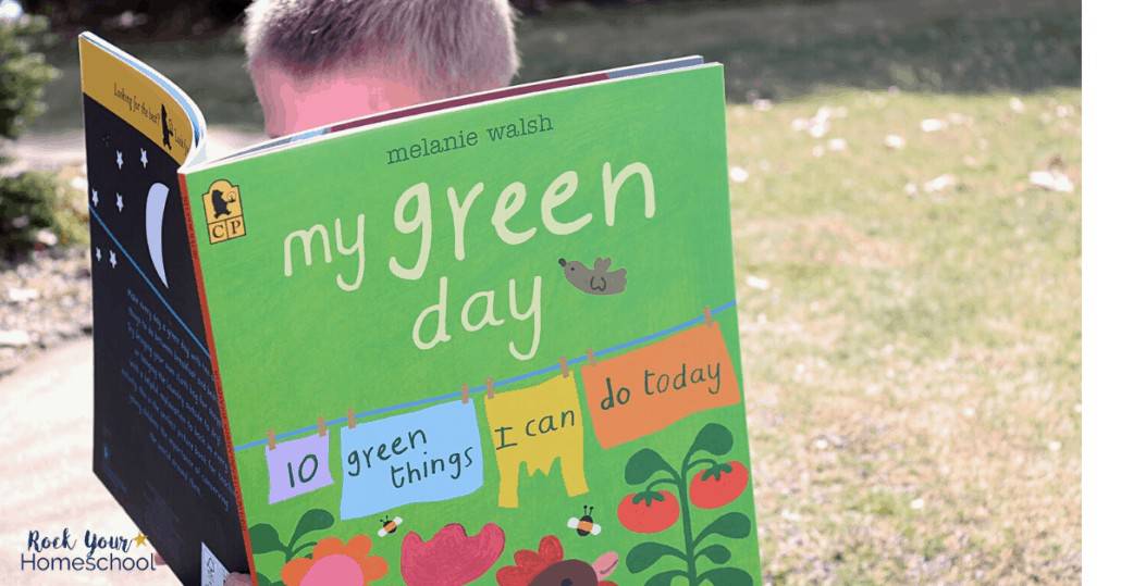 Boy reading My Green Day book published by Candlewick Press
