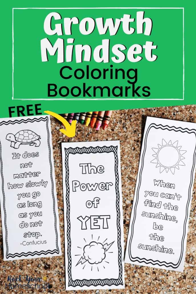 Growth mindset coloring bookmarks with crayons to feature the easy and fun ways you can provide your kids with creative fun while teaching growth mindset