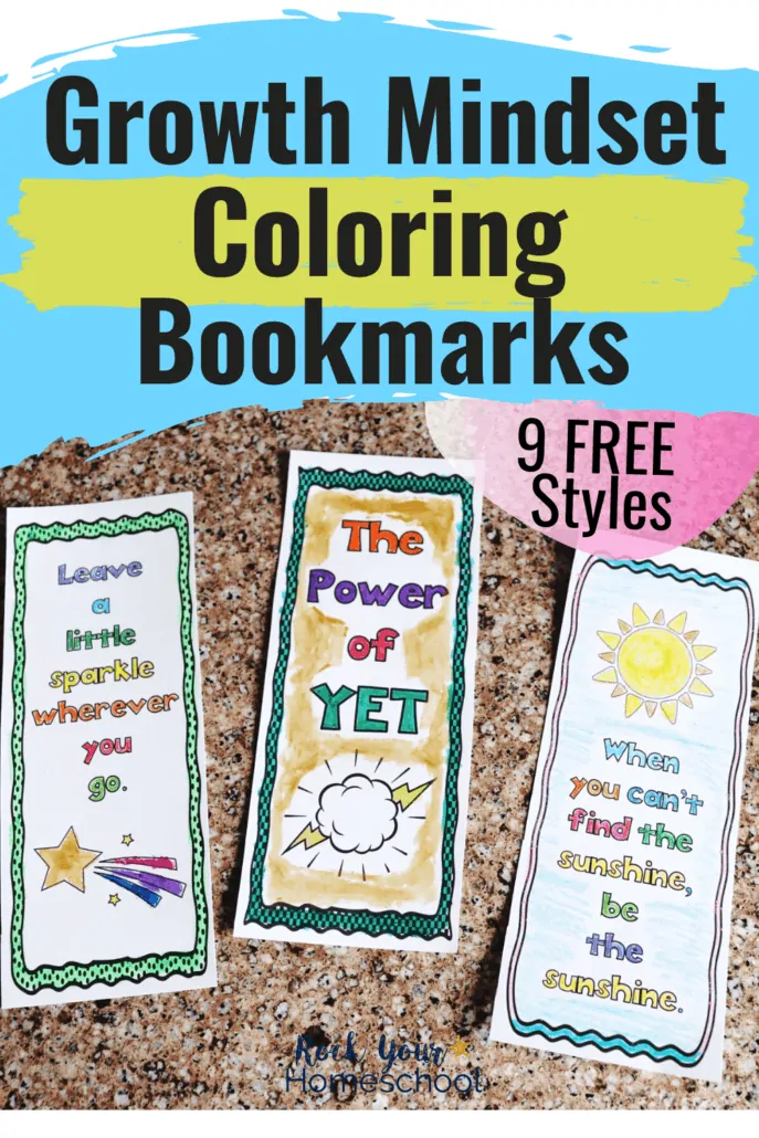 Free growth mindset coloring bookmarks to highlight the amazing creative fun your kids can have while learning & practicing growth mindset skills