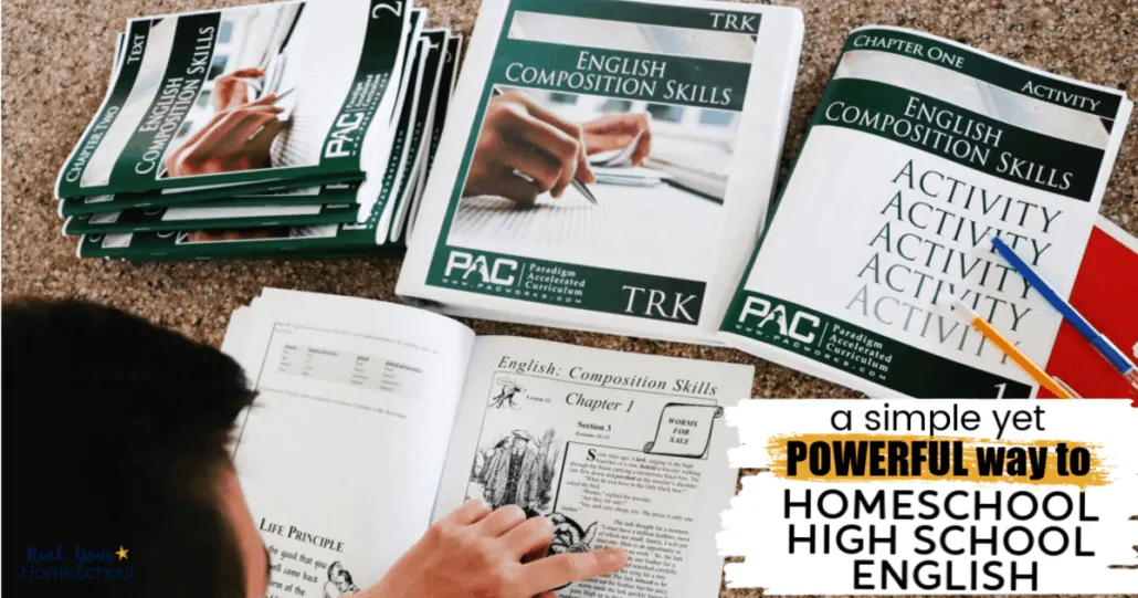 Find out why this relaxed, eclectic homeschool family loves Paradigm Accelerated Curriculum for homeschool high school English and more!