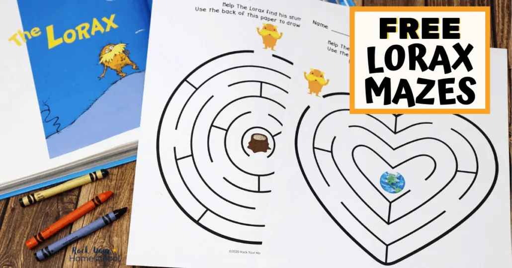 These free Lorax mazes are awesome activities to enjoy with the popular Dr. Seuss book.