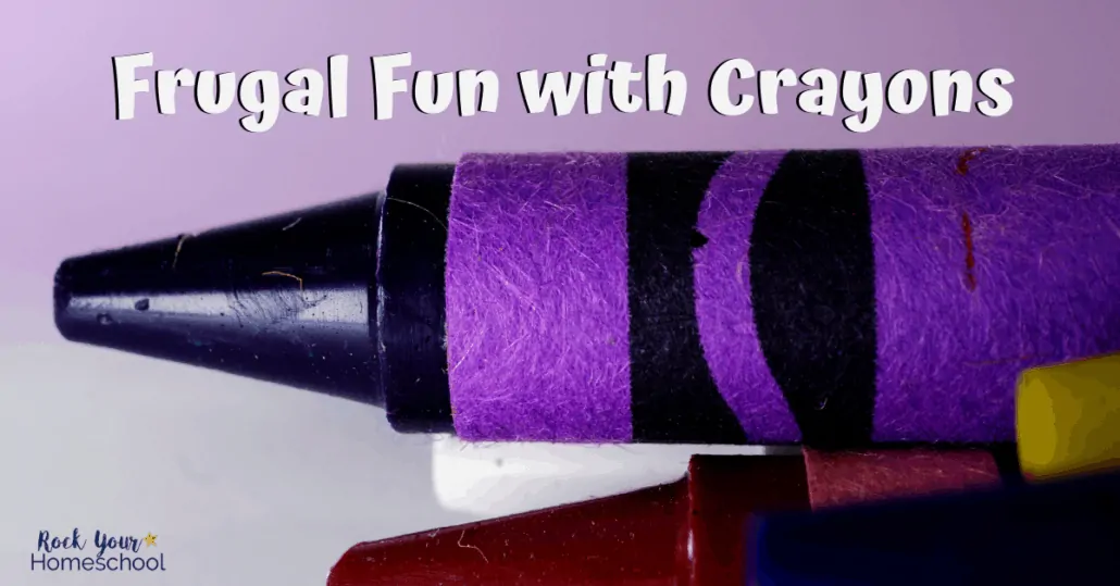 Fun frugal ideas in this list of crayon activities & resources for kids.