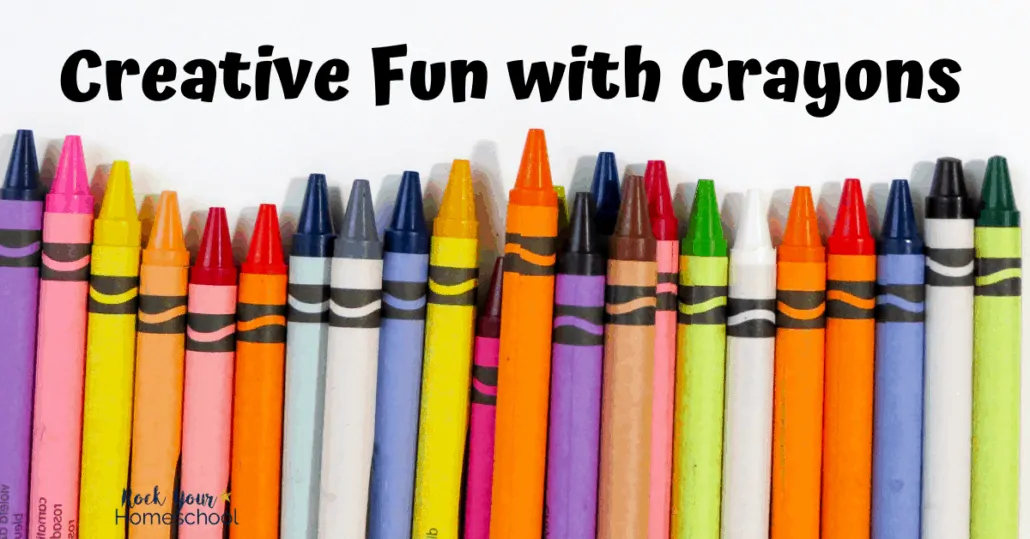 You'll love these ideas & resources for creative crayon activities for frugal fun at home with your kids.