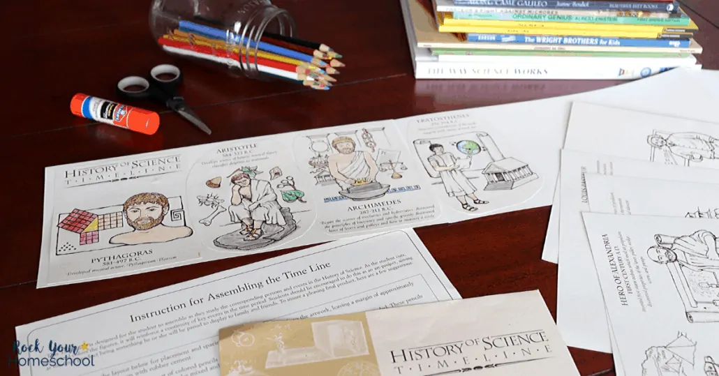 The timeline component of A History of Science from Beautiful Feet Books is an excellent activity for reinforcing the literature and experiments for intermediate grades.