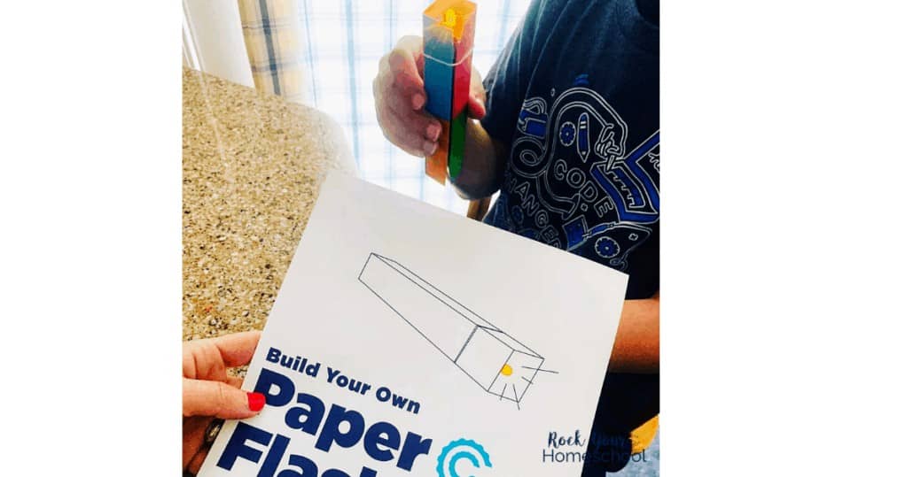 This Build Your Own Paper Flashlight project is included in the CodeChanger's Spring Virtual Kit.