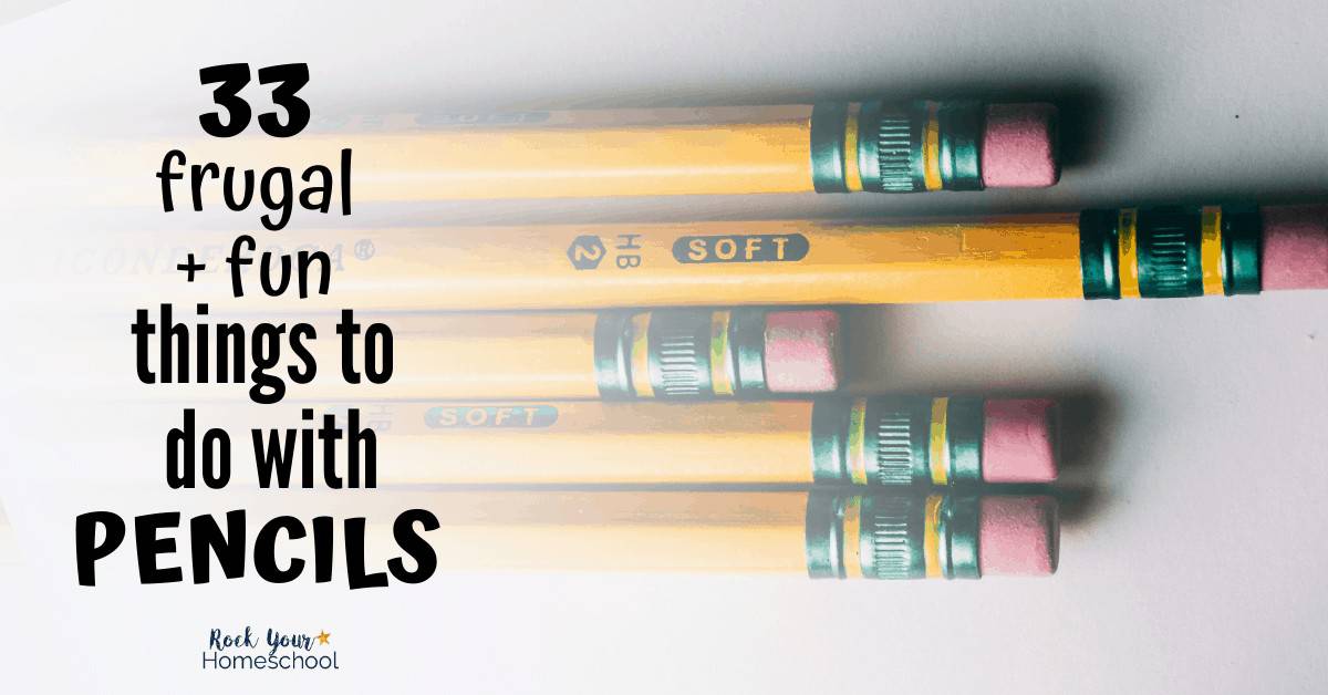 Your kids will have a blast with these 33 frugal & fun things to do with a pencil.