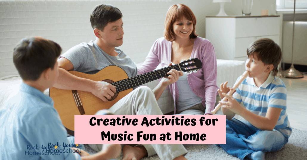 Enjoy creative activities for music fun at home with your kids.