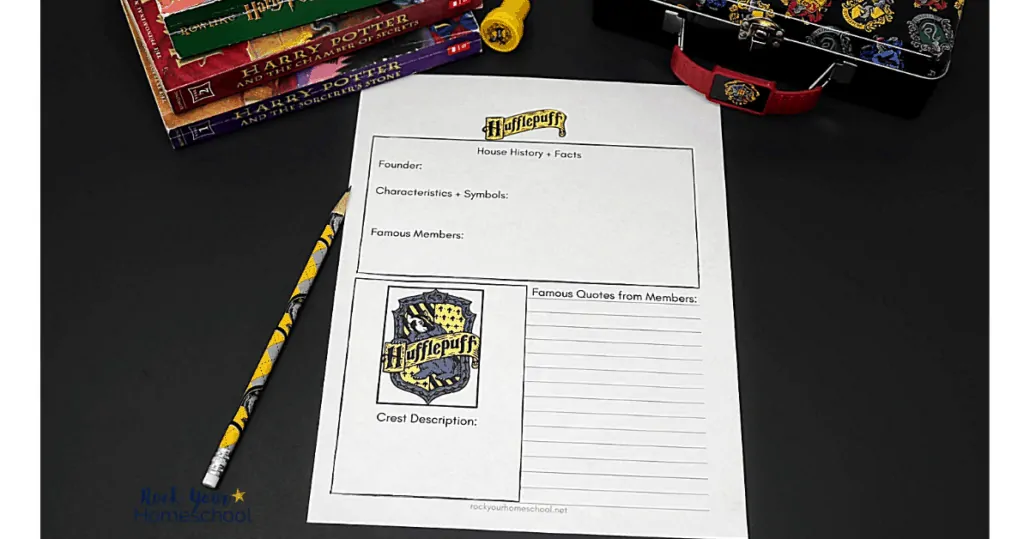 Add a touch of magic to your Harry Potter fun with these free writing pages featuring Hogwarts Houses.