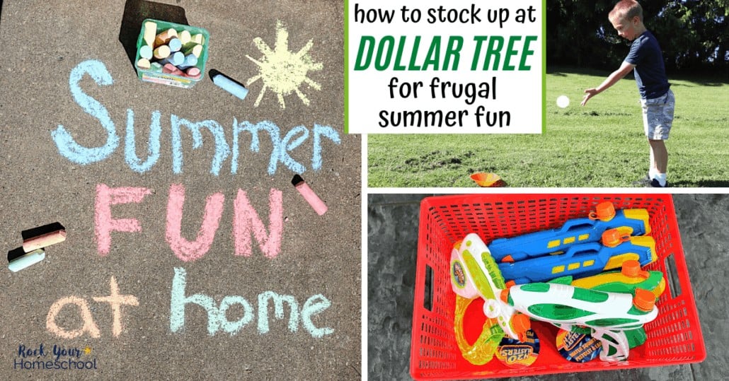 Enjoy frugal summer fun at home with these terrific tips & ideas for how to stock up at Dollar Tree.