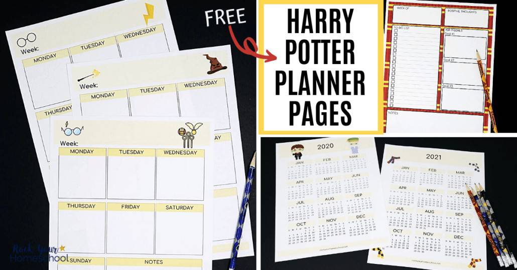 Enjoy magical planning fun with these free Harry Potter Planner Pages in a variety of layouts & styles.