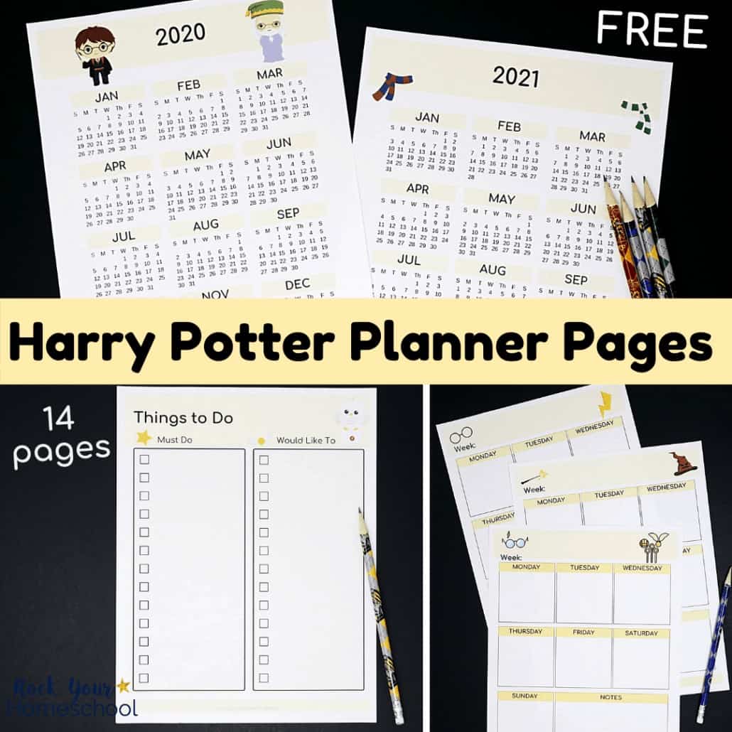 Free Harry Potter Planner Pages for a Fantastic Year Rock Your Homeschool