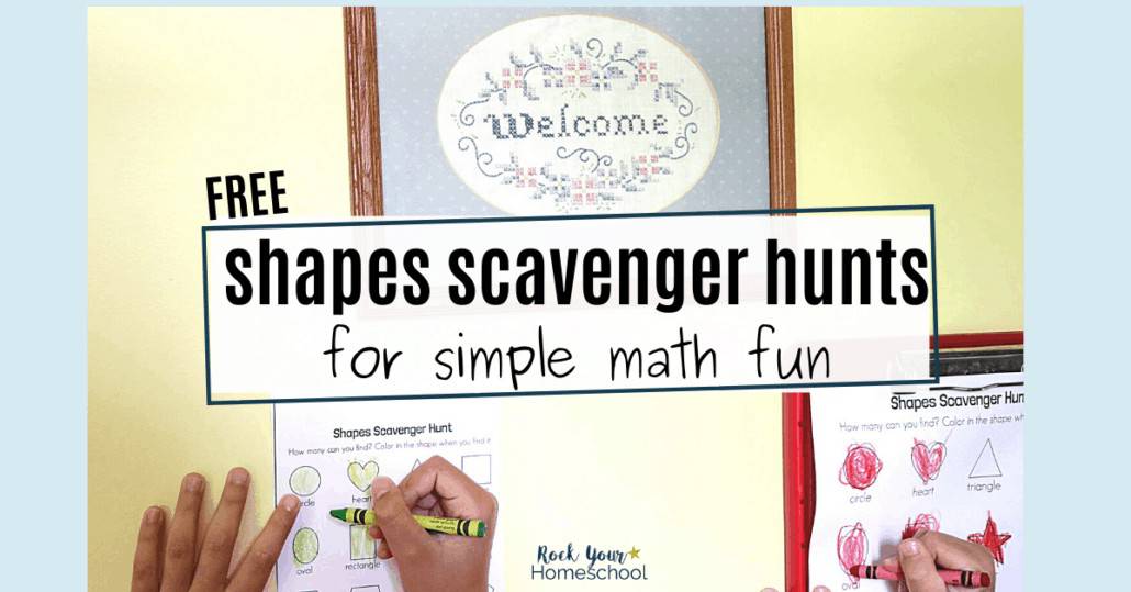 Your kids will love these free shapes scavenger hunts for simple math fun. Awesome challenges to make learning fun!