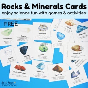 This free set of rocks and minerals cards is fantastic for hands-on science fun.