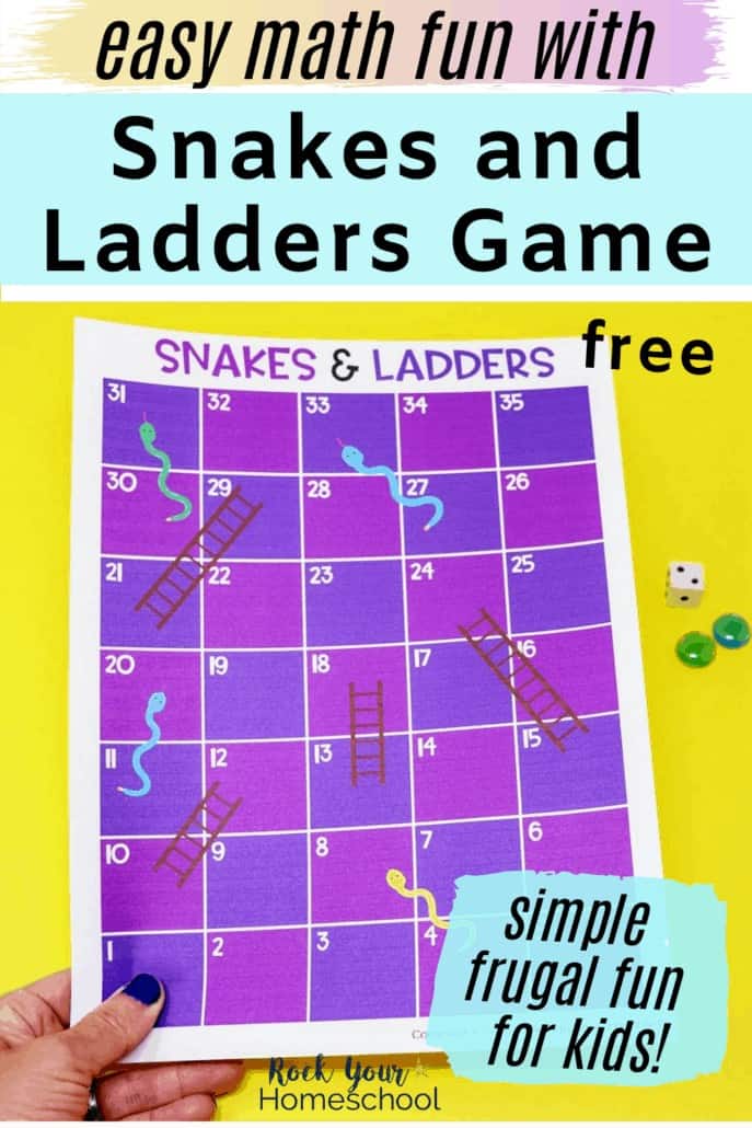 Printable Snakes and Ladders Game