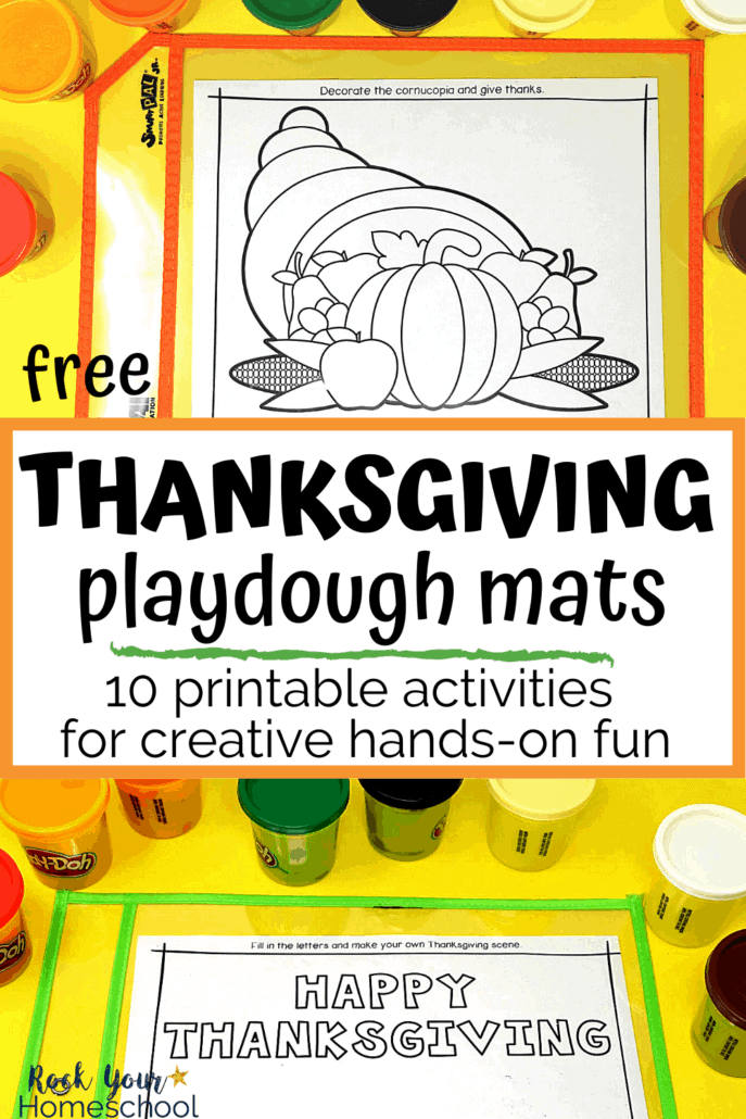 Thanksgiving Playdoh Mats - Free Printable - Teaching Littles