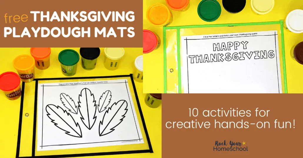These free Thanksgiving playdough mats are awesome ways to give your kids hands-on, creative fun this holiday.