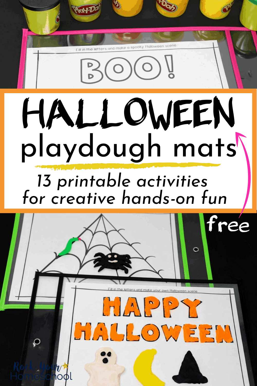 Free Halloween Playdough Mats for Fantastic Holiday Fun