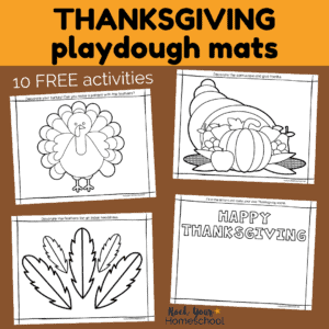 These free Thanksgiving playdough mats are wonderful resources for creative, hands-on holiday fun.