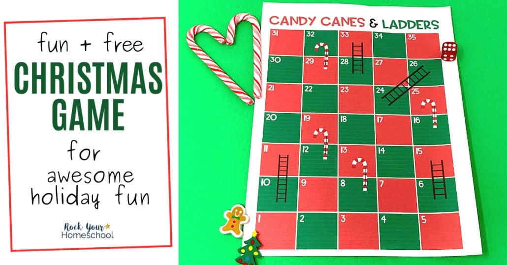 This Candy Canes & Ladders activity is a fantastic, free Christmas game for special holiday fun.