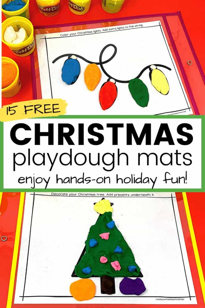 Christmas Playdough Mats - Rock Your Homeschool