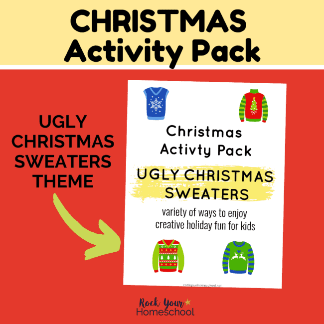 This Ugly Christmas Sweater activity pack is a super fun way to celebrate the holiday with kids.