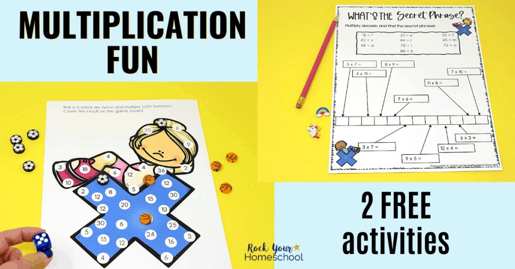These 2 free multiplication activities are super cool ways to make practicing math facts fun.