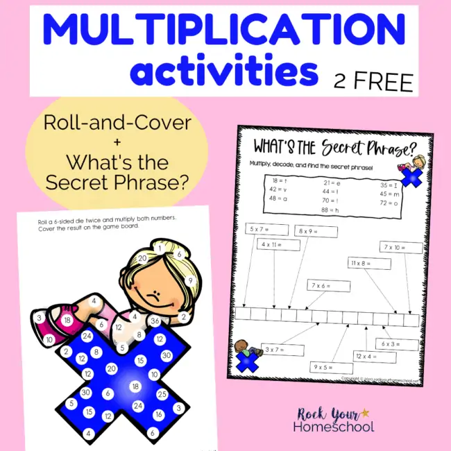 These 2 free multiplication activities are awesome ways to make math fun for kids.