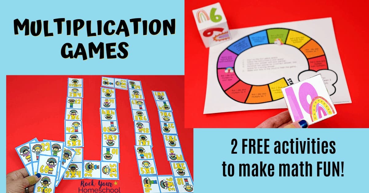 Make math time fun with these 2 free hands-on multiplication games.