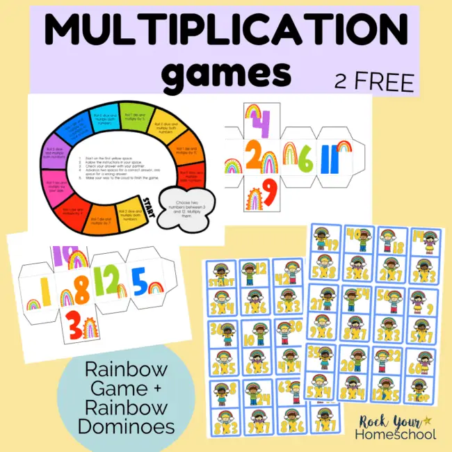These 2 free multiplication games are super fun ways to make practicing math facts cool.