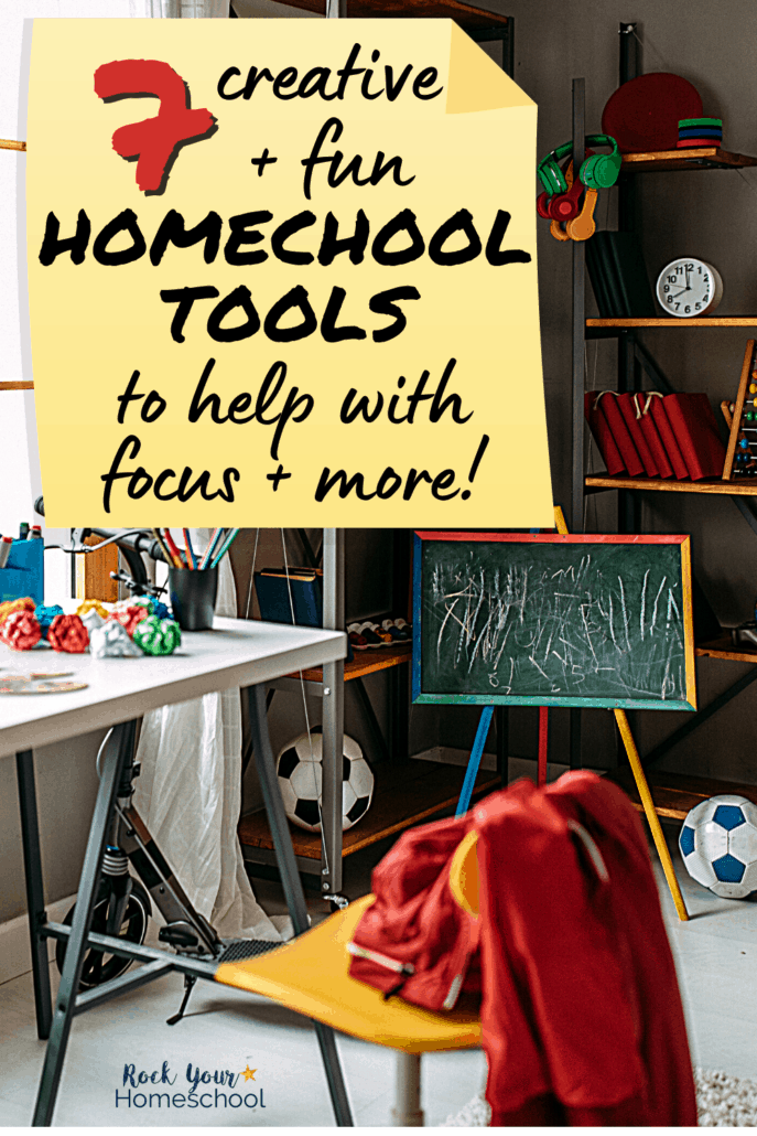 Boy\'s room with variety of educational materials, desk, and chair to feature how these 7 creative and fun homeschool tools can help you make learning at home fun