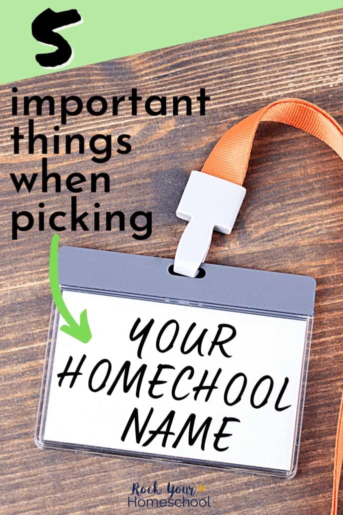 How to pick a homeschool name