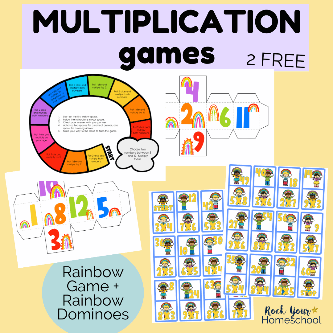 2 free printable multiplication games
