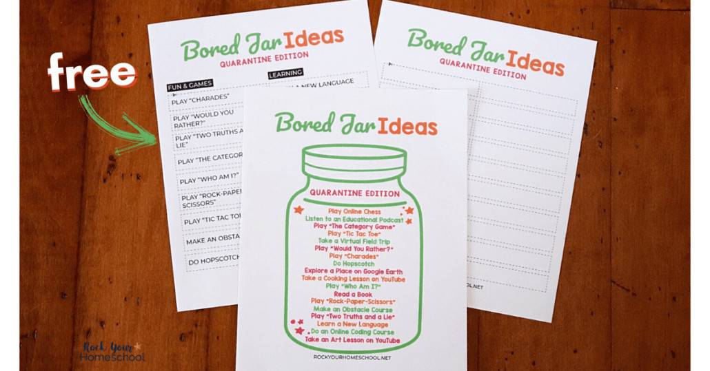 This free printable pack of bored jar ideas can be used in so many ways to help keep your kids busy & happy.