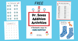 free printable pack of Dr. Seuss Addition Activities
