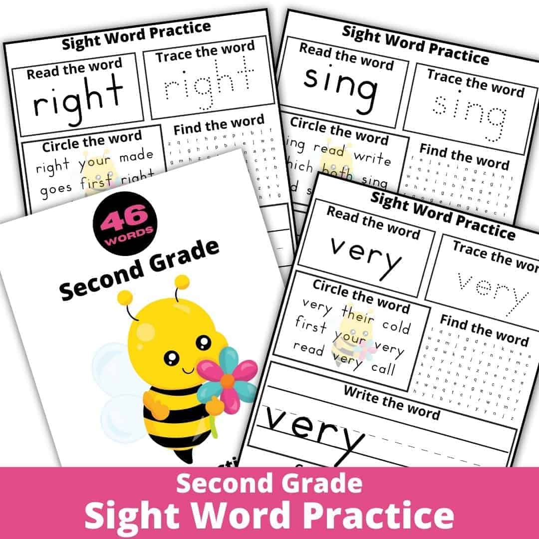 Second Grade Sight Word Practice Worksheets