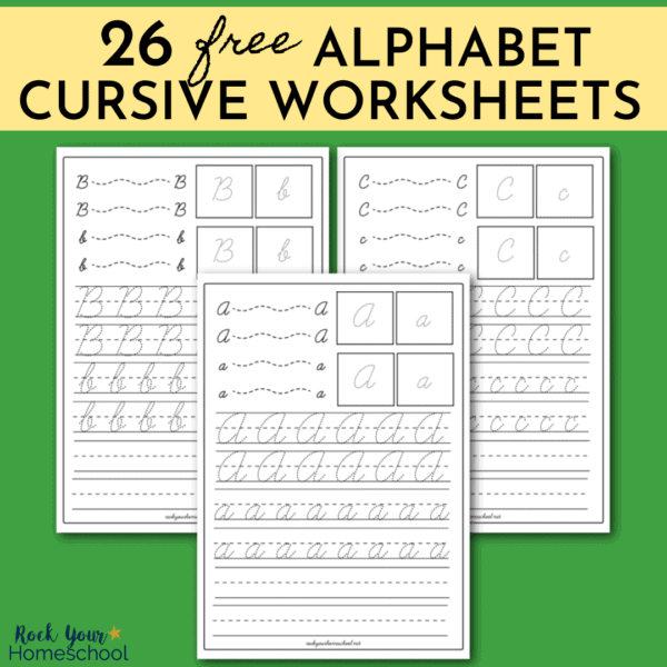 Alphabet Cursive Worksheets for Easy Handwriting Practice (Free)