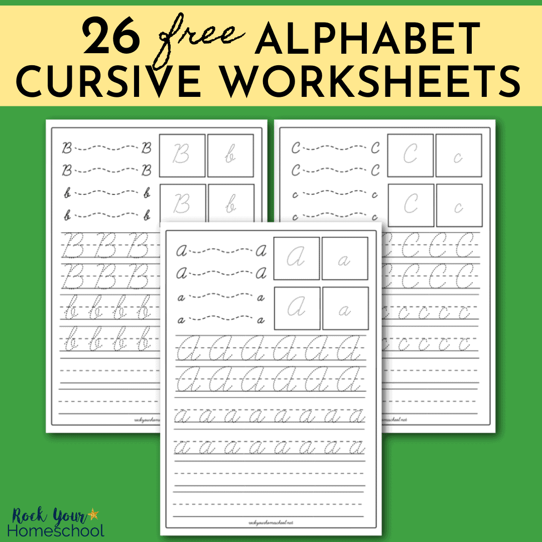 Free Alphabet Cursive Worksheets - Rock Your Homeschool