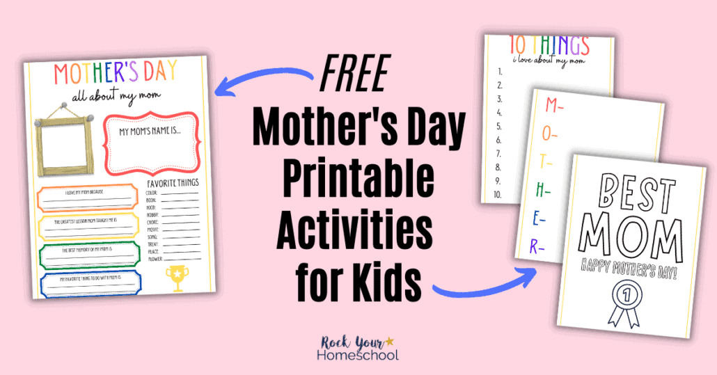 Help your kids show mom some love with these FREE Mother's Day printables. Awesome activities for all ages! 