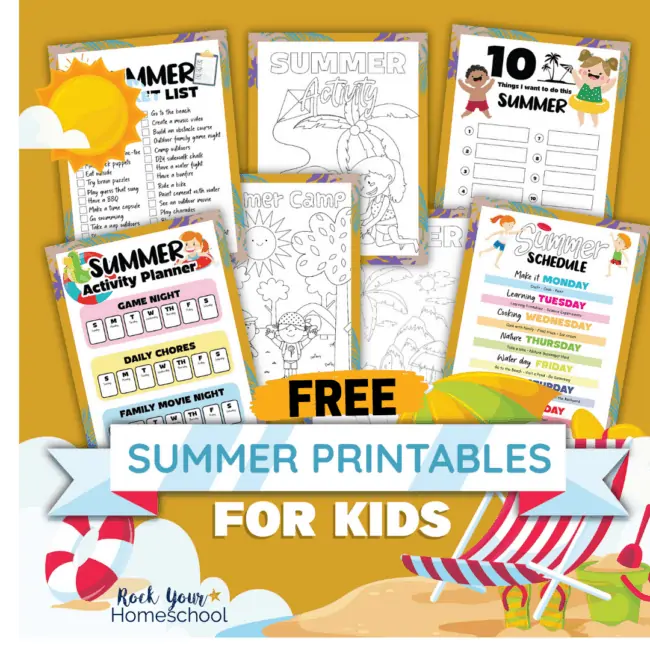 free summer printable activities for kids planner pack