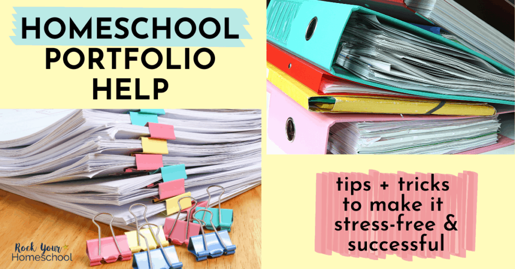 Get the homeschool portfolio help that you need! These tips, tricks, & information will make it stress-free & successful. 
