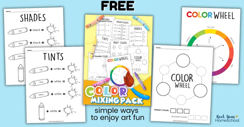 Enjoy fun & easy art time with your kids using these free coloring mixing activities.