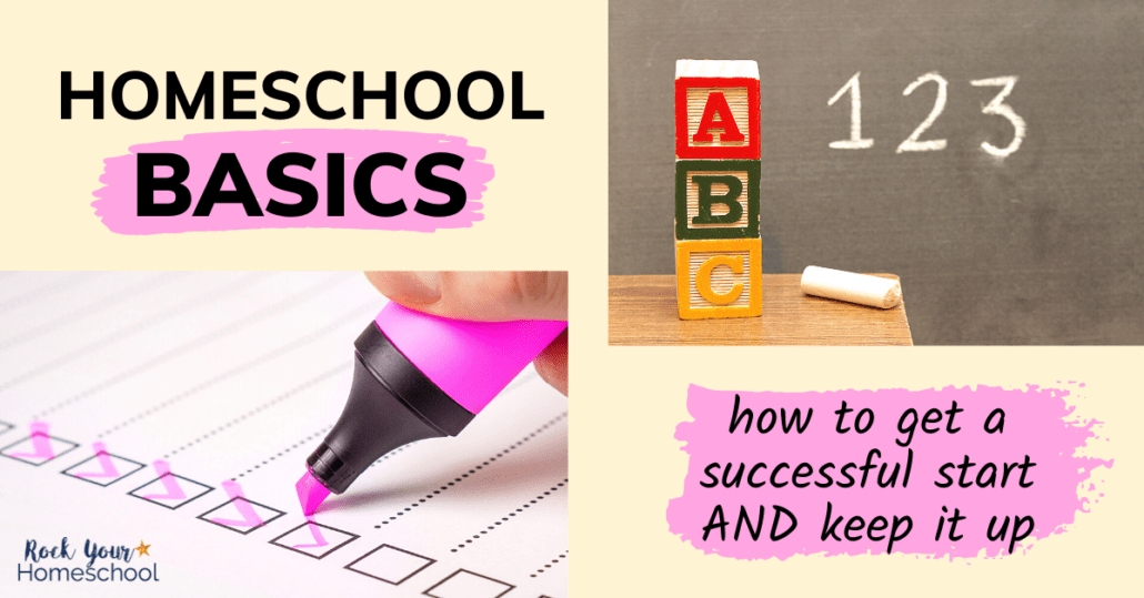 Get a successful start to homeschooling with this essential list of tips & tricks of homeschool basics. 