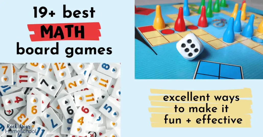 This list of 19 best math board games will help you easily boost learning at home. Fantastic ways to make it fun and effective for learning and practicing math facts & skills!