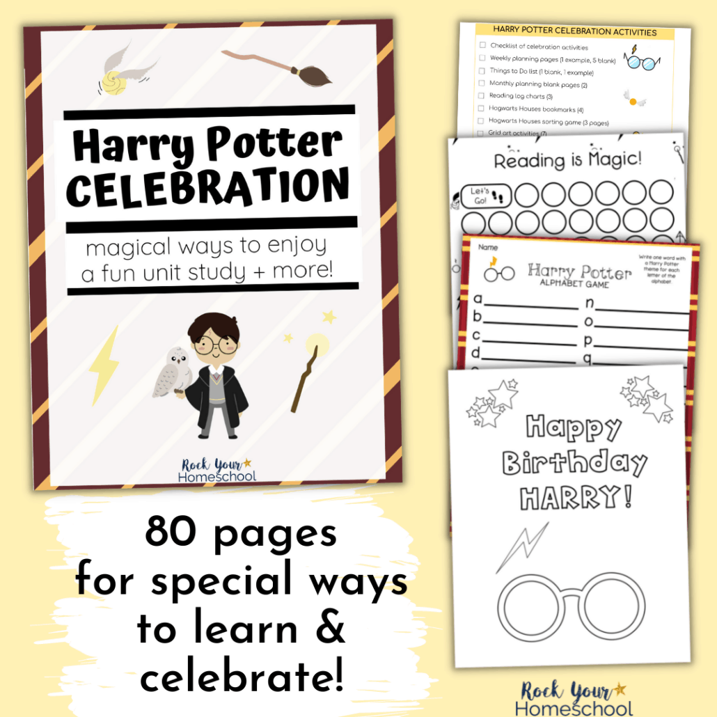 Enjoy magical learning adventures & have some special fun with this Harry Potter Celebration and unit study.